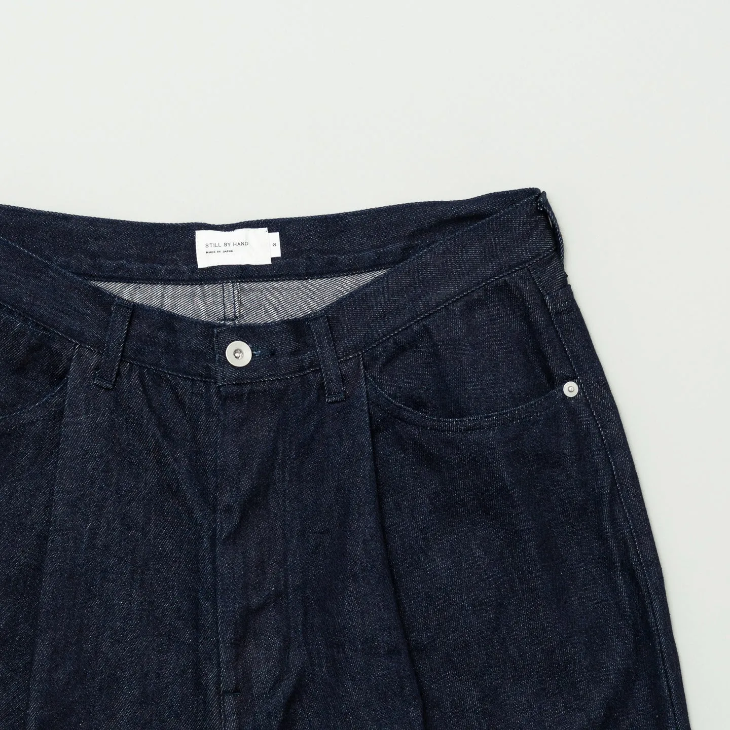 12oz Denim Deep Tuck Pants | Navy