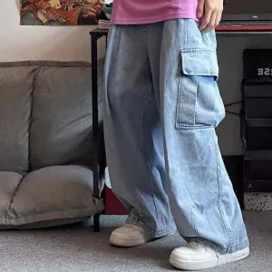 90s Men's Wide Leg Loose Denim Jeans