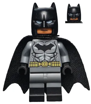 Batman, Dark Bluish Gray Suit, Gold Belt, Black Hands, Spongy Cape, Black Boots