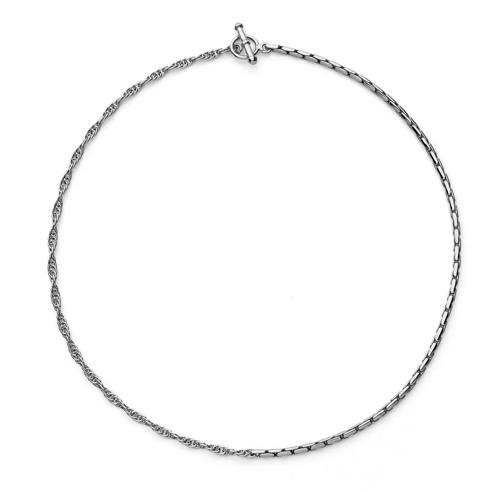 Bonnie & Clyde men's silver necklace