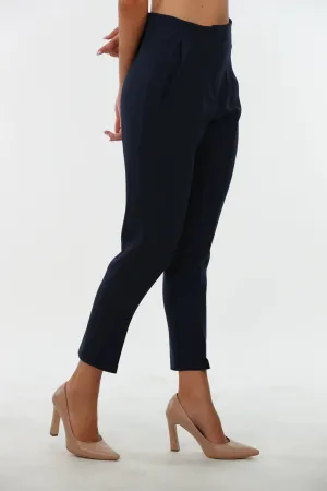 Classy Slim Fit Navy Pants