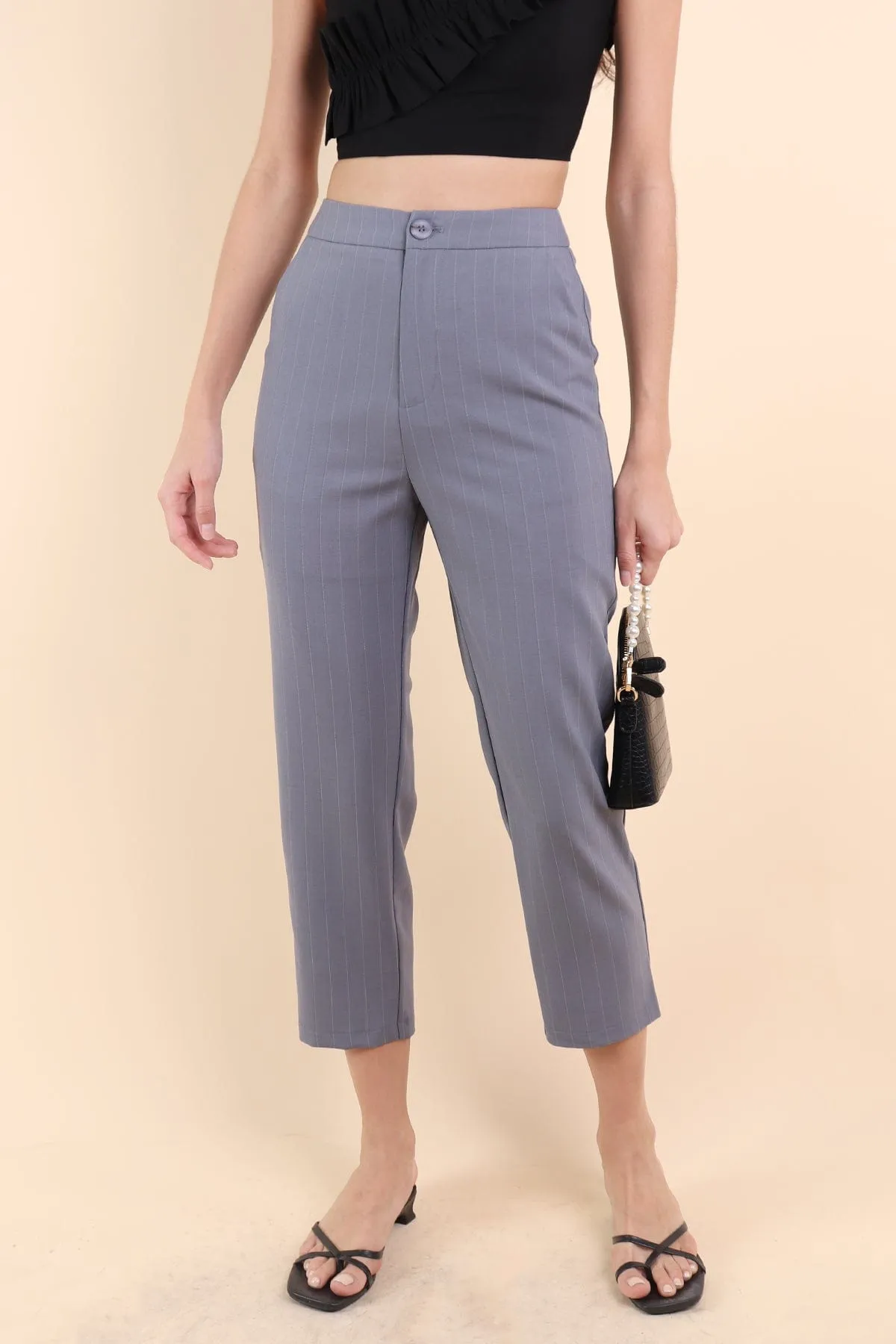 CLEO TAILORED PANTS IN PIGEON BLUE