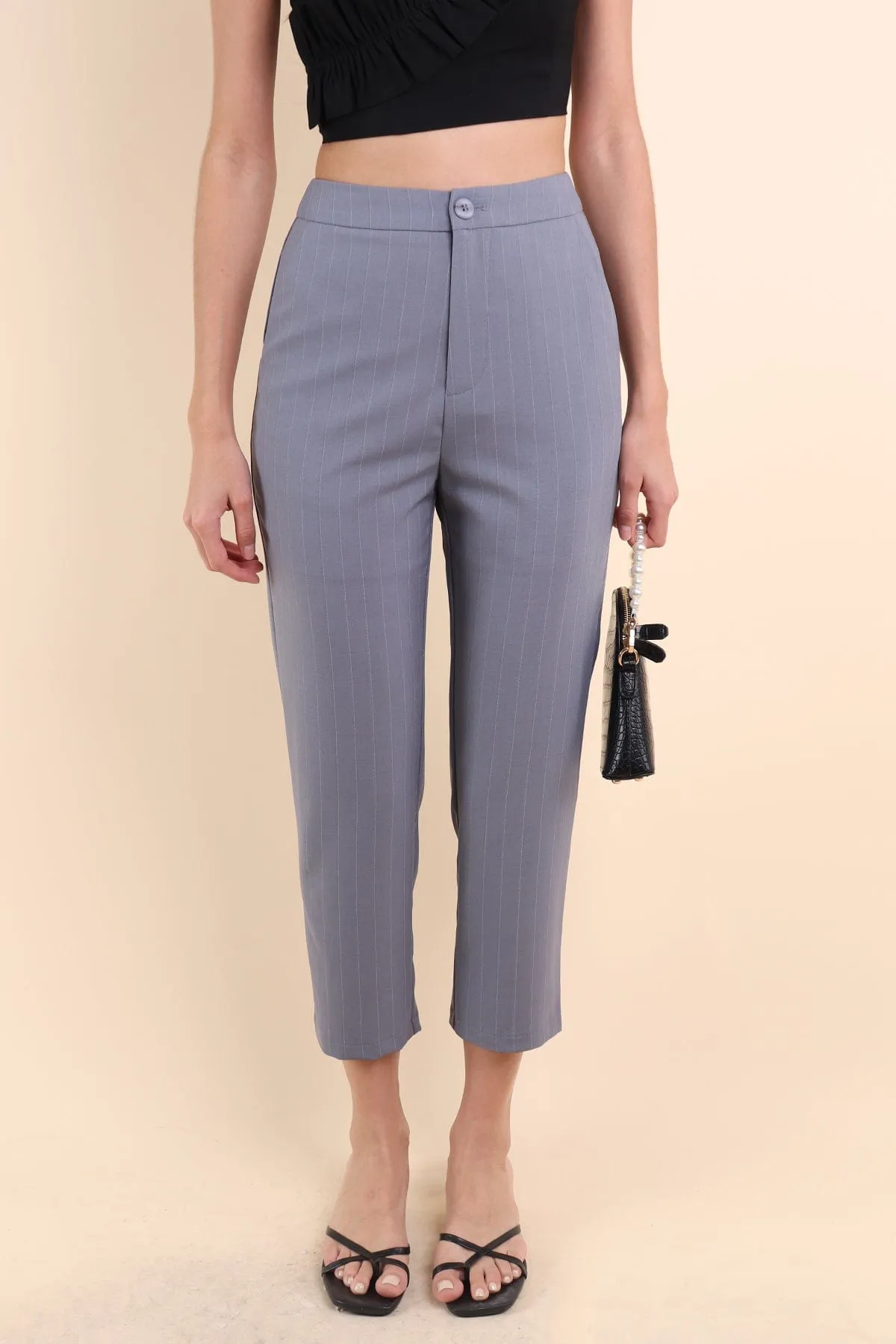 CLEO TAILORED PANTS IN PIGEON BLUE