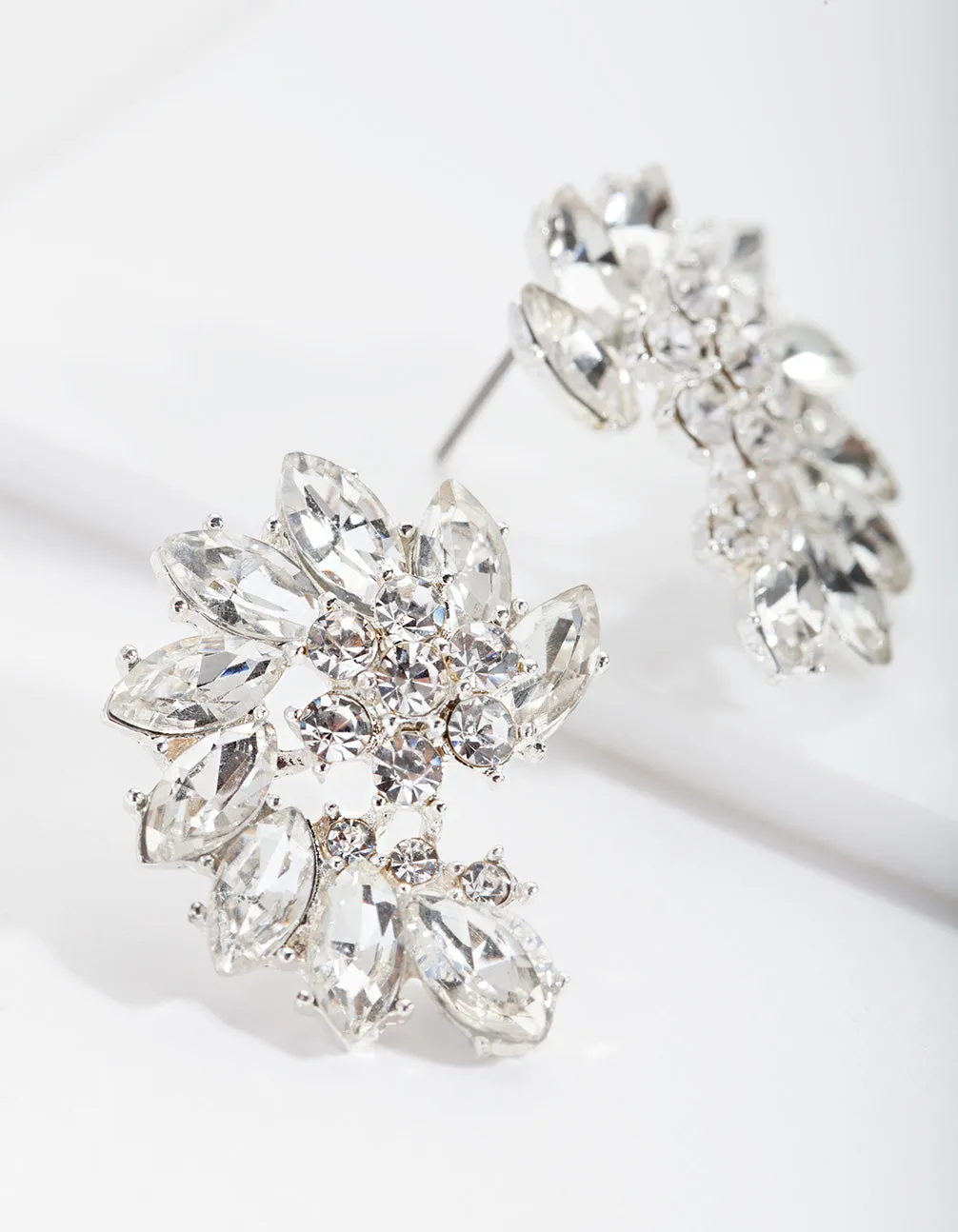 Diamante Marquise Stud Earrings