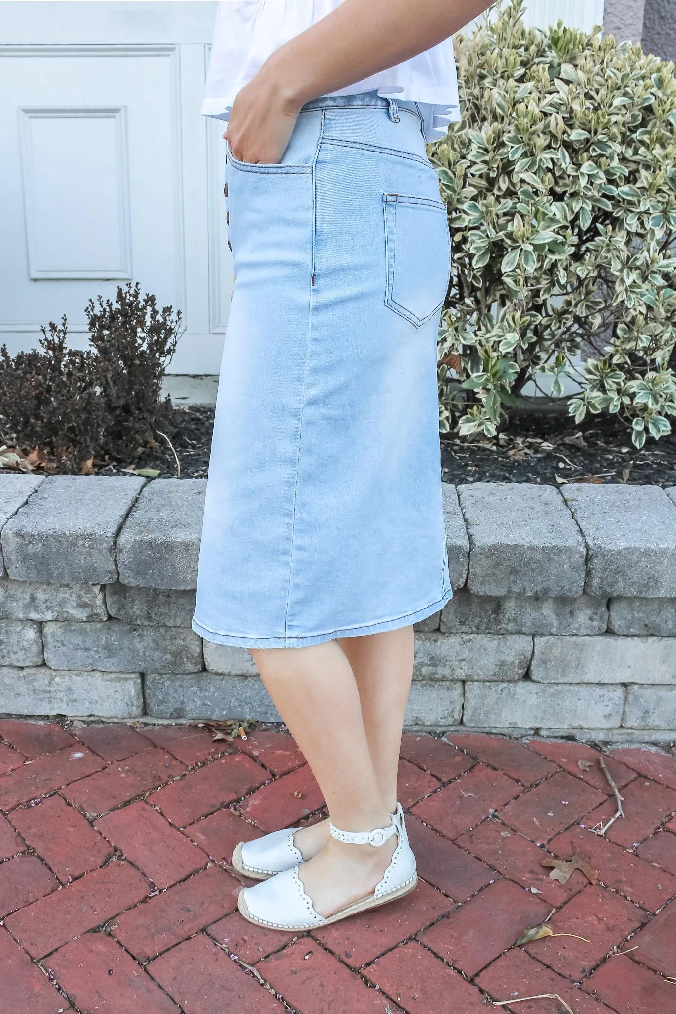 FLASH SALE * Bella Light Wash Denim Skirt