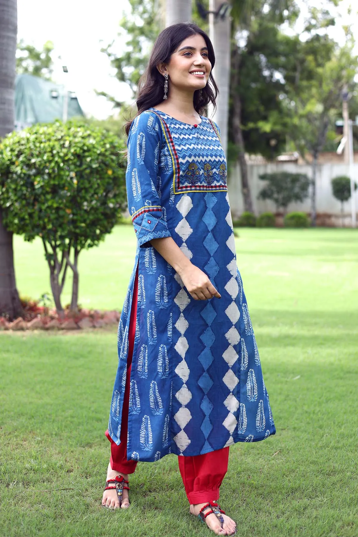 Indigo Blue Straight Fit Kurta