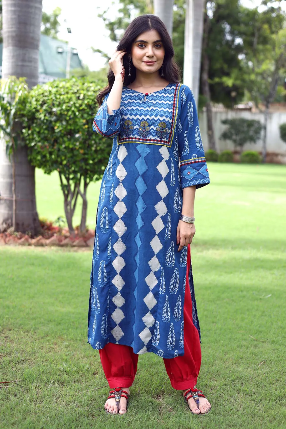 Indigo Blue Straight Fit Kurta