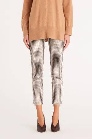 Liv Check Pant  - Camel Check