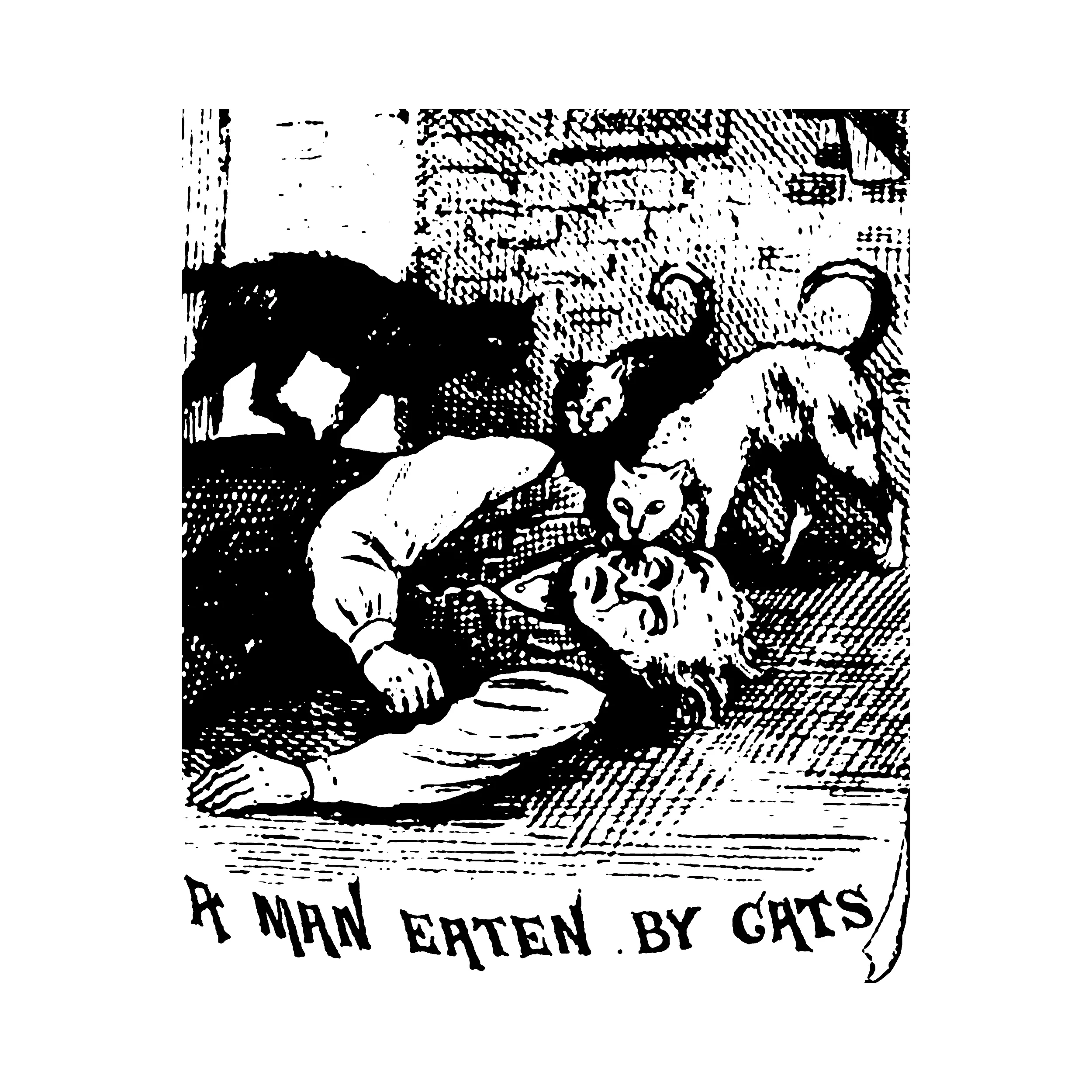 Man Eaten By Cats Slim Fit Tee