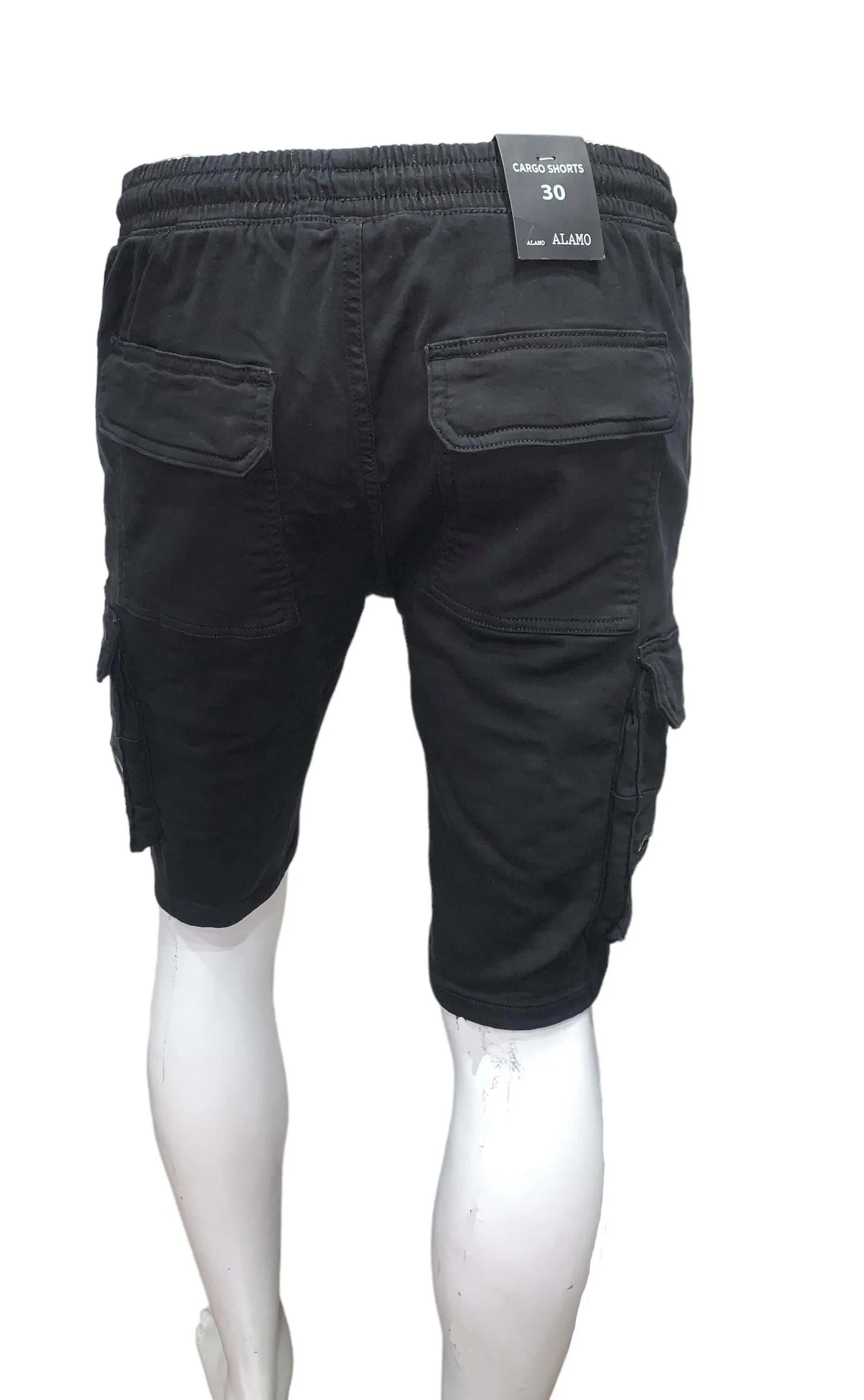 Men's Cargo Shorts Knitted #Alamo BLACK