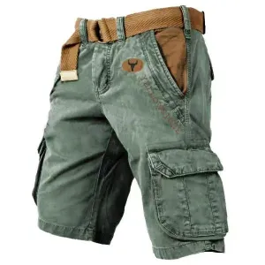 Men's Large Size Overalls Sports Loose Wear-resistant Five-point Casual CARGO SHORTS