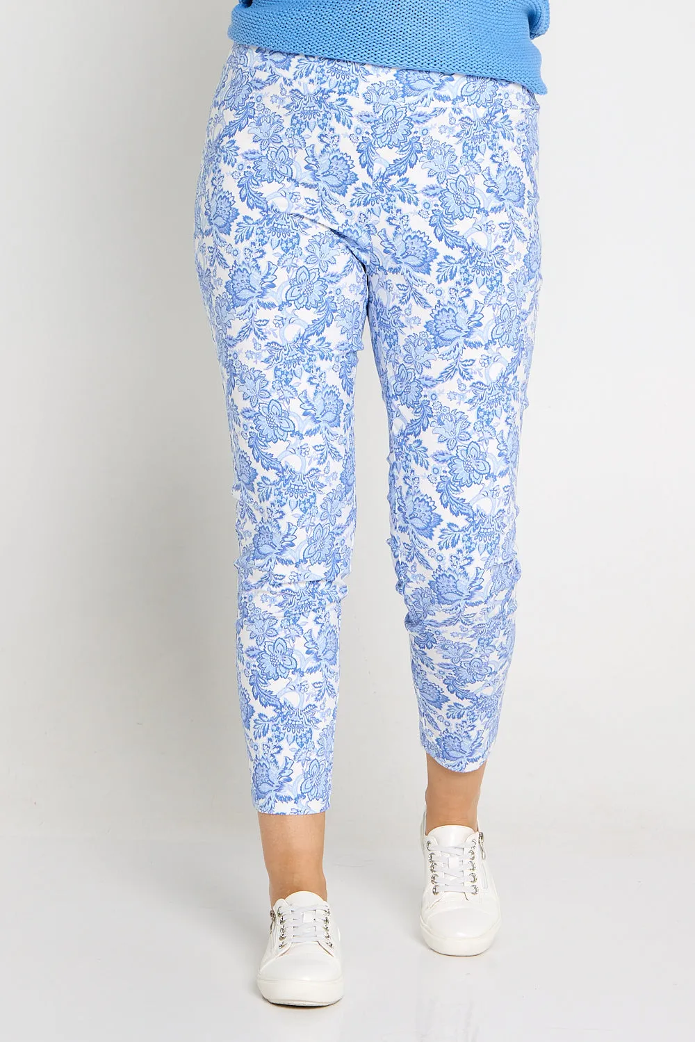 Moira Pants - Blue Jacobean Paisley