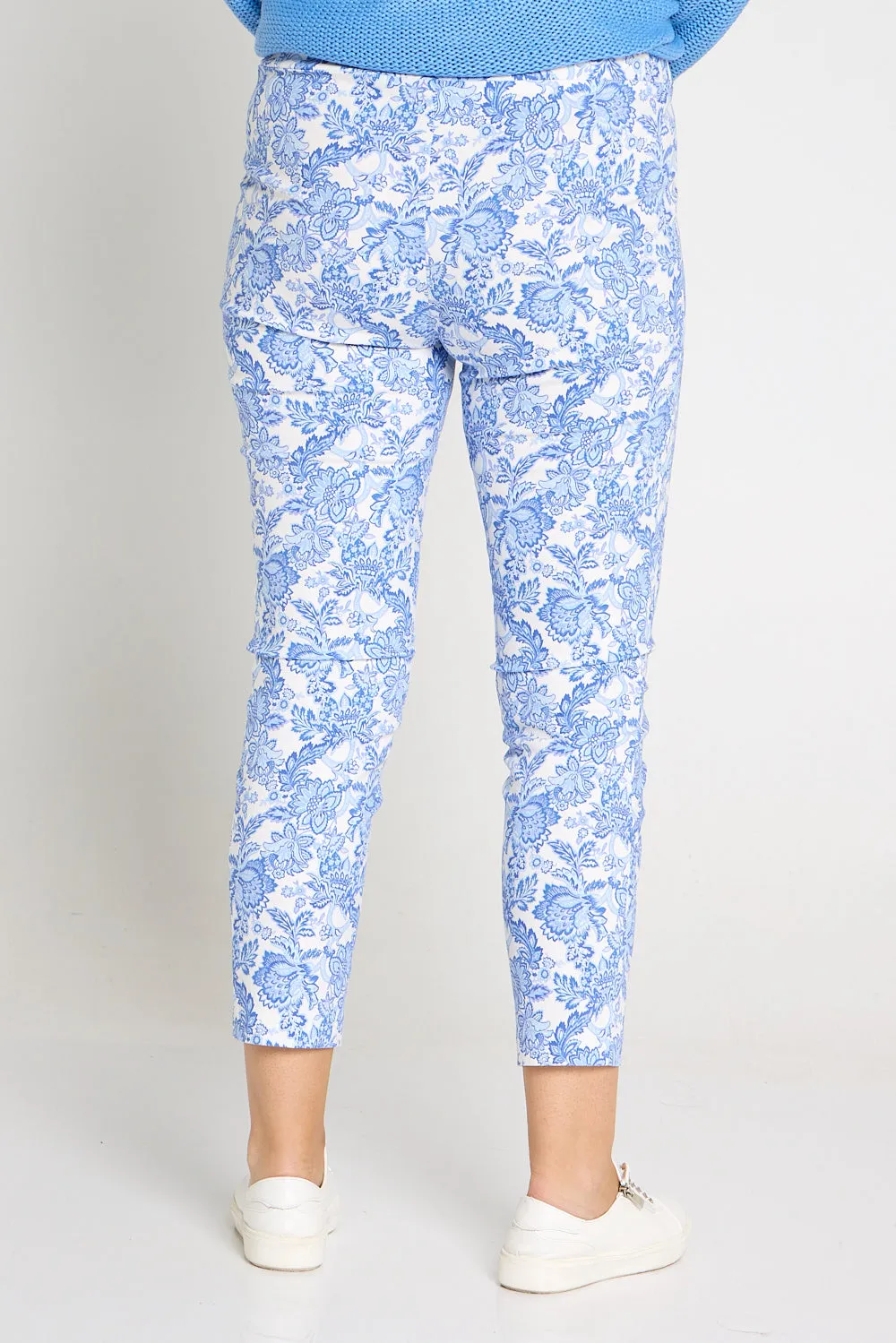 Moira Pants - Blue Jacobean Paisley