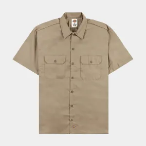 OG Twill Work Mens Short Sleeve Shirt (Beige)