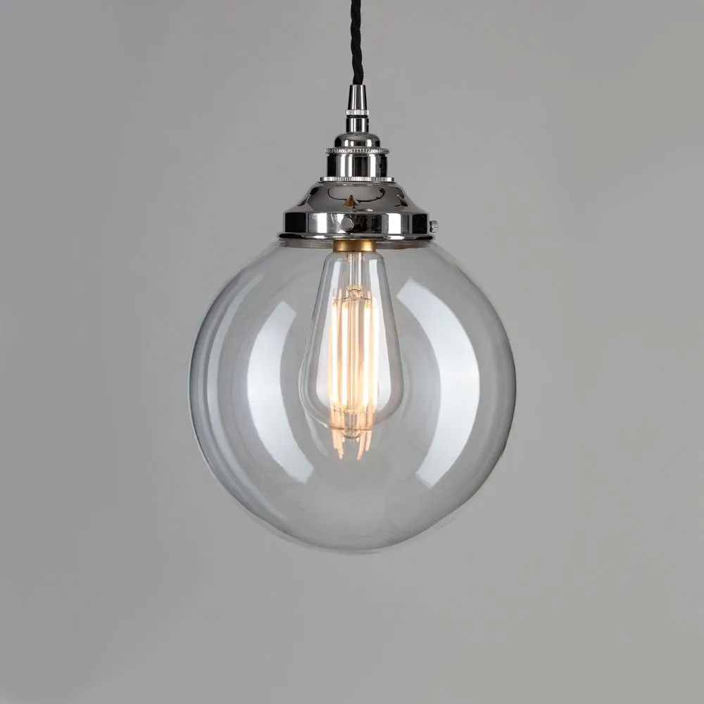 Old School Electric Globe blown glass pendant light