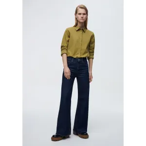 Plazzo Wide Leg Denim Trousers